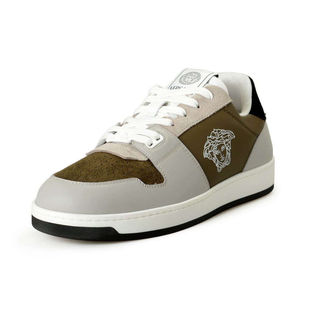 Versace Men's Medusa Logo Multicolor Leather Athletic Sneakers Shoes Us 13 It 46